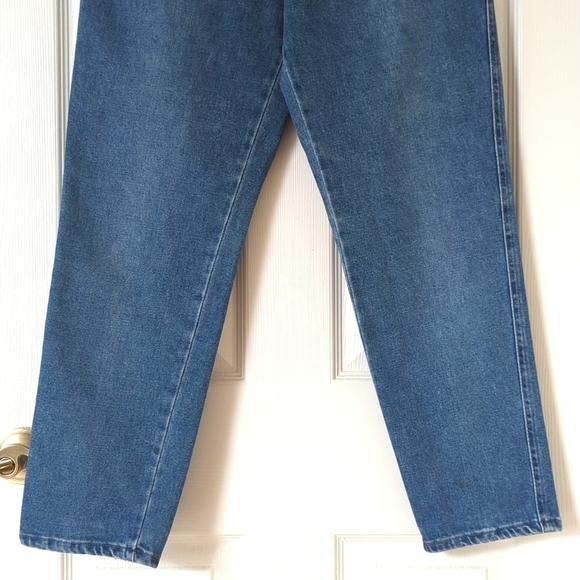 Lee 90's Vintage Slim High Rise Medium Wash Tapered Leg Denim Mom Jeans Blue 8 - Picture 3 of 14